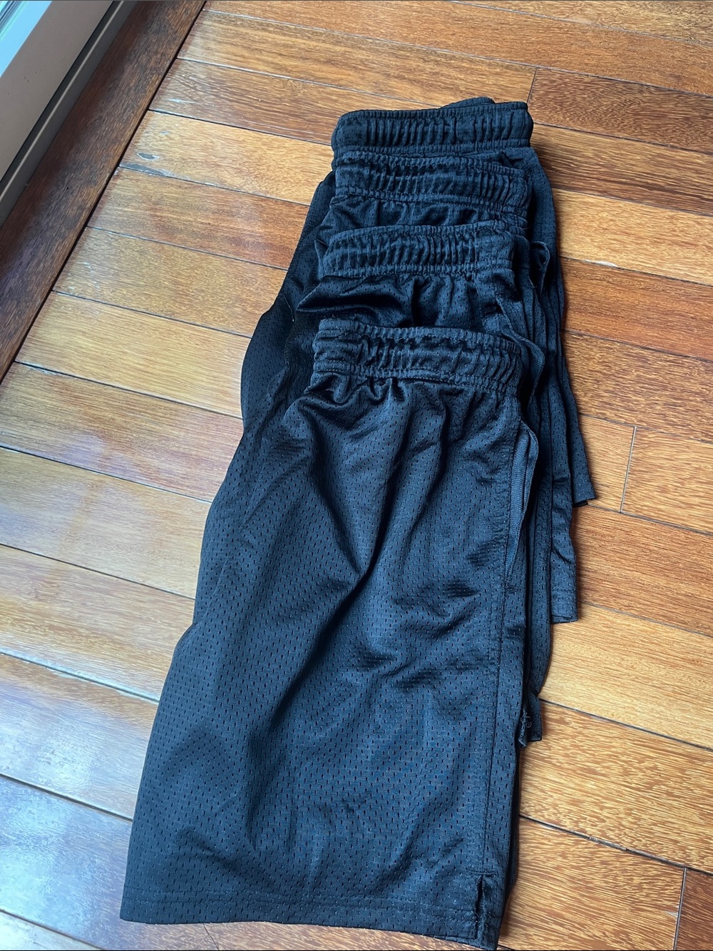 Husky Kids Black Athletic Mesh Shorts: 4 pair!